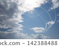 Blue Impulse aerobatic display at Matsushima Air Base, Japan Air Self-Defense Force, Higashimatsushima City, Miyagi Prefecture. 142388488
