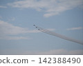 Blue Impulse aerobatic display at Matsushima Air Base, Japan Air Self-Defense Force, Higashimatsushima City, Miyagi Prefecture. 142388490