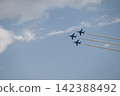 Blue Impulse aerobatic display at Matsushima Air Base, Japan Air Self-Defense Force, Higashimatsushima City, Miyagi Prefecture. 142388492