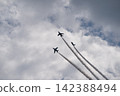 Blue Impulse aerobatic display at Matsushima Air Base, Japan Air Self-Defense Force, Higashimatsushima City, Miyagi Prefecture. 142388494