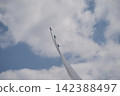 Blue Impulse aerobatic display at Matsushima Air Base, Japan Air Self-Defense Force, Higashimatsushima City, Miyagi Prefecture. 142388497