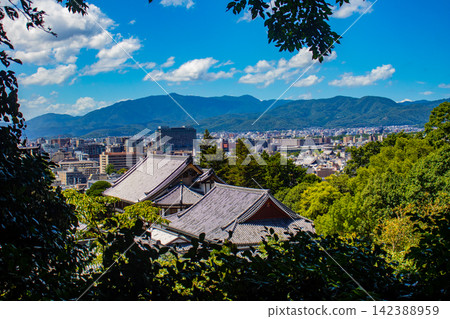 Beautiful distant views of Arashiyama and Nishiyama from Higashiyama in Kyoto Beautiful distant views of Arashiyama and Nishiyama from Higashiyama in Kyoto 142388959