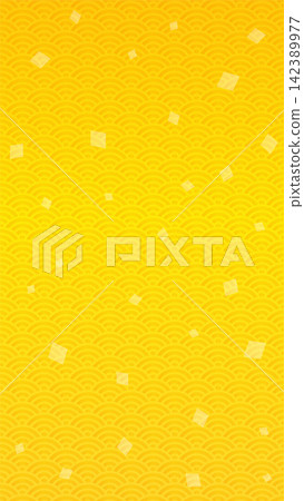 Golden wave pattern background image - New Year's background illustration Golden wave pattern background image - New Year's background illustration 142389977