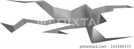 Large crack splitting surface, revealing white background Large crack splitting surface, revealing white background 142390372