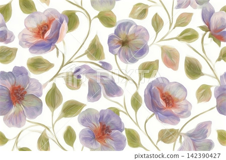 Abstract flower with leaves drawn in watercolor on a white background for wrapping paper, wallpaper, textiles Abstract flower with leaves drawn in watercolor on a white background for wrapping paper, wallpaper, textiles 142390427