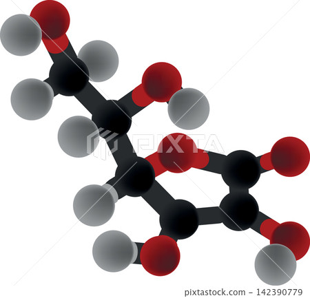 Fructose molecule structure depicting atoms and bonds Fructose molecule structure depicting atoms and bonds 142390779