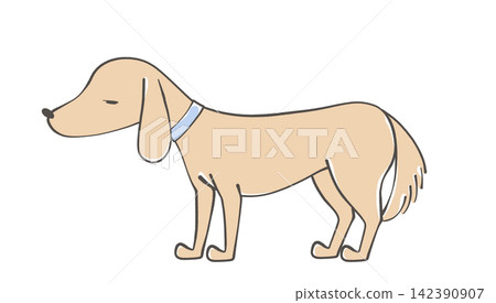 Illustration of a sick dog Illustration of a sick dog 142390907