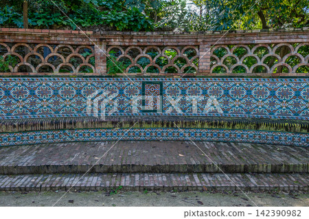 Ornate Tiled Bench Ornate Tiled Bench 142390982