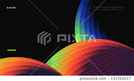 Modern Abstract Gradient Background with Vibrant and Colorful Curved Shapes, Grid Elements, And Texture Effects Modern Abstract Gradient Background with Vibrant and Colorful Curved Shapes, Grid Elements, And Texture Effects 142391617