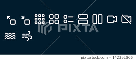 Set of UI Line Icons for Web and Mobile Apps (UI Design Elements) Set of UI Line Icons for Web and Mobile Apps (UI Design Elements) 142391806