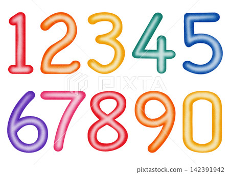 Hand drawn watercolor colorful numbers set isolated on white background. Bright textured digits from 0 to 9 for birthday, anniversary celebration, party invitations, kids design and card making. Hand drawn watercolor colorful numbers set isolated on white background. Bright textured digits from 0 to 9 for birthday, anniversary celebration, party invitations, kids design and card making. 142391942