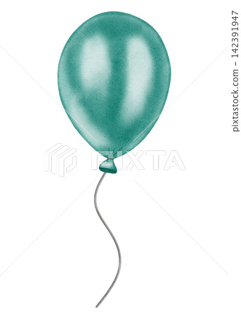 Watercolor colorful birthday balloons set isolated on white background. Bright helium balloons for birthdays, anniversaries, party invitations, children's design, and cardmaking Watercolor colorful birthday balloons set isolated on white background. Bright helium balloons for birthdays, anniversaries, party invitations, children's design, and cardmaking 142391947