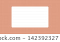 Terracotta beige dotted grid, horizontal memo frame, composition that makes the grid appear wider. 142392327