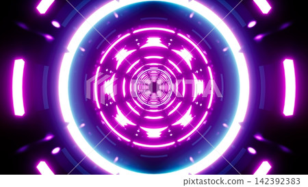 geometric neon tunnel type vj lights 142392383