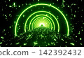 Glowing Green Matrix Light Data Way 142392432