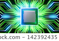 CPU on the shiny electronic circuit board 142392435