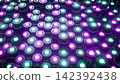 neon color light battery array on the floor 3d rendering 142392438