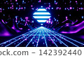 retro synthwave style vj art 3d rendering 142392440