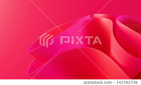 Modern fashion backdrop displaying an intricate texture of concentric fabric waves and folds. Modern fashion backdrop displaying an intricate texture of concentric fabric waves and folds. 142392536