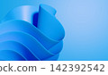 Abstract 3d backdrop featuring flowing circular fabric waves with elegant satin folds. 142392542