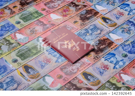 Brunei passport for travelling, flying and doing business. Brunei document, id Brunei passport for travelling, flying and doing business. Brunei document, id 142392645