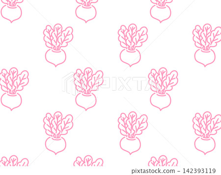 Pink wallpaper with a background illustration of many turnips lined up. Pink wallpaper with a background illustration of many turnips lined up. 142393119