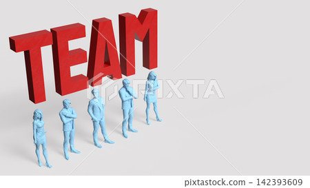 Professional Business Team United for Corporate Success 3d render. 142393609