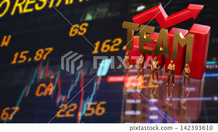 Successful Business Team Driving Financial Growth 3d render. Successful Business Team Driving Financial Growth 3d render. 142393610