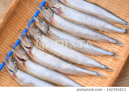 注意：本產品為生鮮產品。柳葉魚（或稱銀魚），柳葉魚，柳葉魚，魚。 142393811