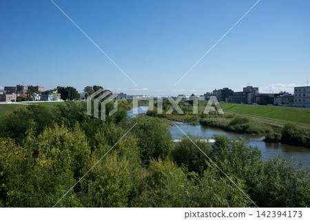 藍天和潺潺河流 藍天和潺潺河流 142394173