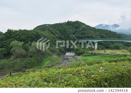 Higashi Arakawa Dam, Dam Park, June, Cloudy with occasional rain 142394416