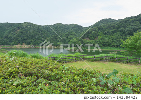 View from Higashi Arakawa Dam Park, June, cloudy with occasional rain. 142394422
