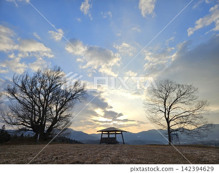 冬天早晨美麗的風景 142394629