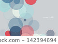 A modern abstract background design featuring overlapping translucent circles and geometric lines. 142394694