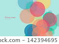A geometric abstract background design featuring overlapping pastel-colored circles. 142394695