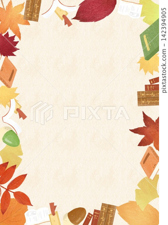 Autumn reading frame Autumn reading frame 142394905