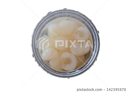 Longan juice in a clear plastic glass Longan juice in a clear plastic glass 142395878