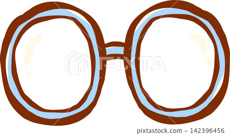 Hand drawn Round Eyeglasses Decorative Illustration Hand drawn Round Eyeglasses Decorative Illustration 142396456