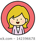5個色彩鮮豔的女性圓形圖標 142396678