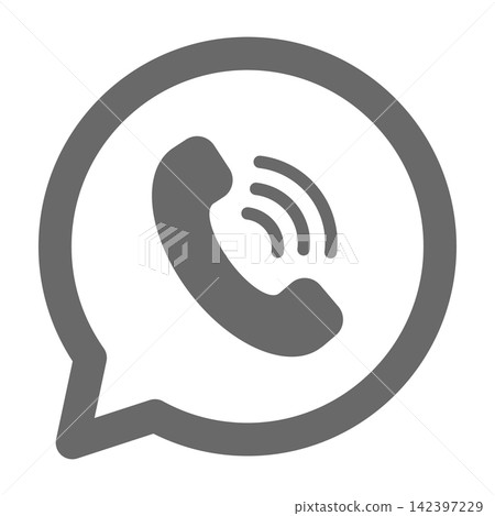 向量對話氣泡、電話、來電圖標 向量對話氣泡、電話、來電圖標 142397229