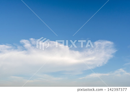 夏日傍晚，藍天白雲，綿延不絕。 34 142397377