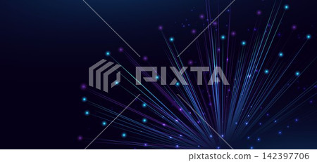 Technology futuristic digital lines glowing blue and purple on dark blue background. Technology futuristic digital lines glowing blue and purple on dark blue background. 142397706