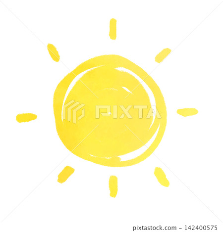 A cute, hand-drawn watercolor-style illustration of the sun. A cute, hand-drawn watercolor-style illustration of the sun. 142400575
