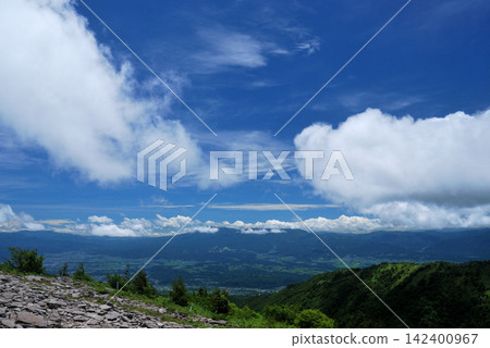 [Mountain Scenery] View from the summit of Mt. Yunomaru in Nagano and Gunma Prefectures (2012) 142400967