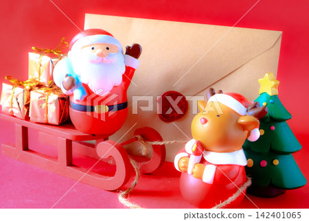 Santa Claus and Greeting Cards Santa Claus and Greeting Cards 142401065