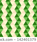 AGreen and Beige Geometric Triangular Seamless Pattern 142401379