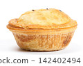 Close-up of a baked savory muffin with cheese and herbs 142402494