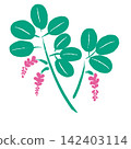 Autumn's Seven Flowers Painted with a Brush: Bush Clover and Brocade 142403114