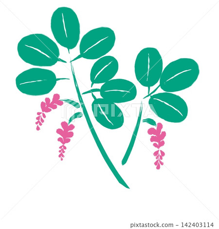 Autumn's Seven Flowers Painted with a Brush: Bush Clover and Brocade Autumn's Seven Flowers Painted with a Brush: Bush Clover and Brocade 142403114