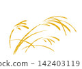Autumn's Seven Flowers Painted with a Brush: Pampas Grass and Brocade 142403119